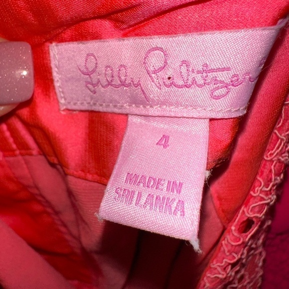 Lilly Pulitzer women’s neon pink lace skort 4 summer girly beach - Picture 10 of 12